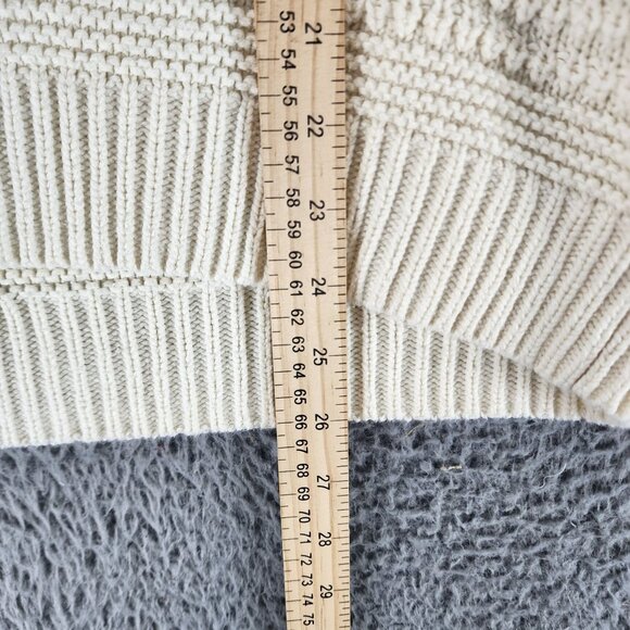 Universal Thread Sweater Womens XXL Cream Mock Neck Cable Knit Pullover - Picture 4 of 8